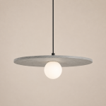Lampa wisząca Soreli z szarym, filcowym dekorem