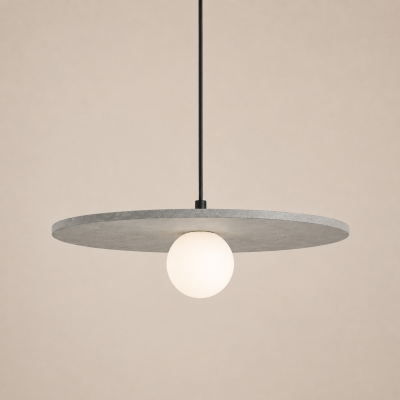 Lampa wisząca Soreli z szarym, filcowym dekorem