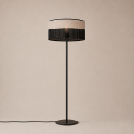 Solvia - lampa podłogowa z klasycznym abażurem