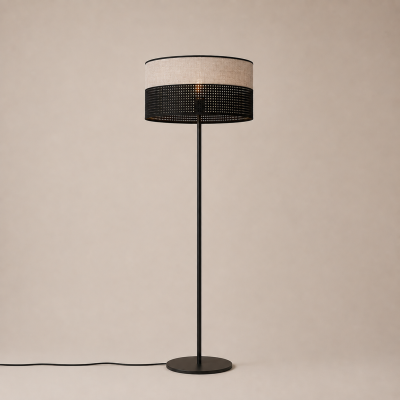 Solvia - lampa podłogowa z klasycznym abażurem
