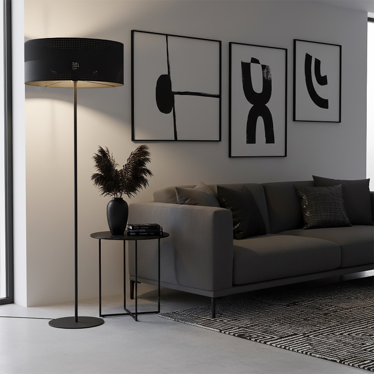 lampa-podłogowa-czarna-designerska