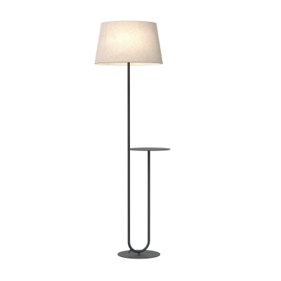 Wielofunkcyjna lampa stojąca June z beżowym abażurem