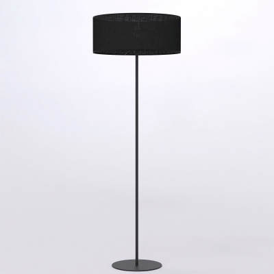 Klasyczna lampa podłogowa Elvara w kolorze czarnym