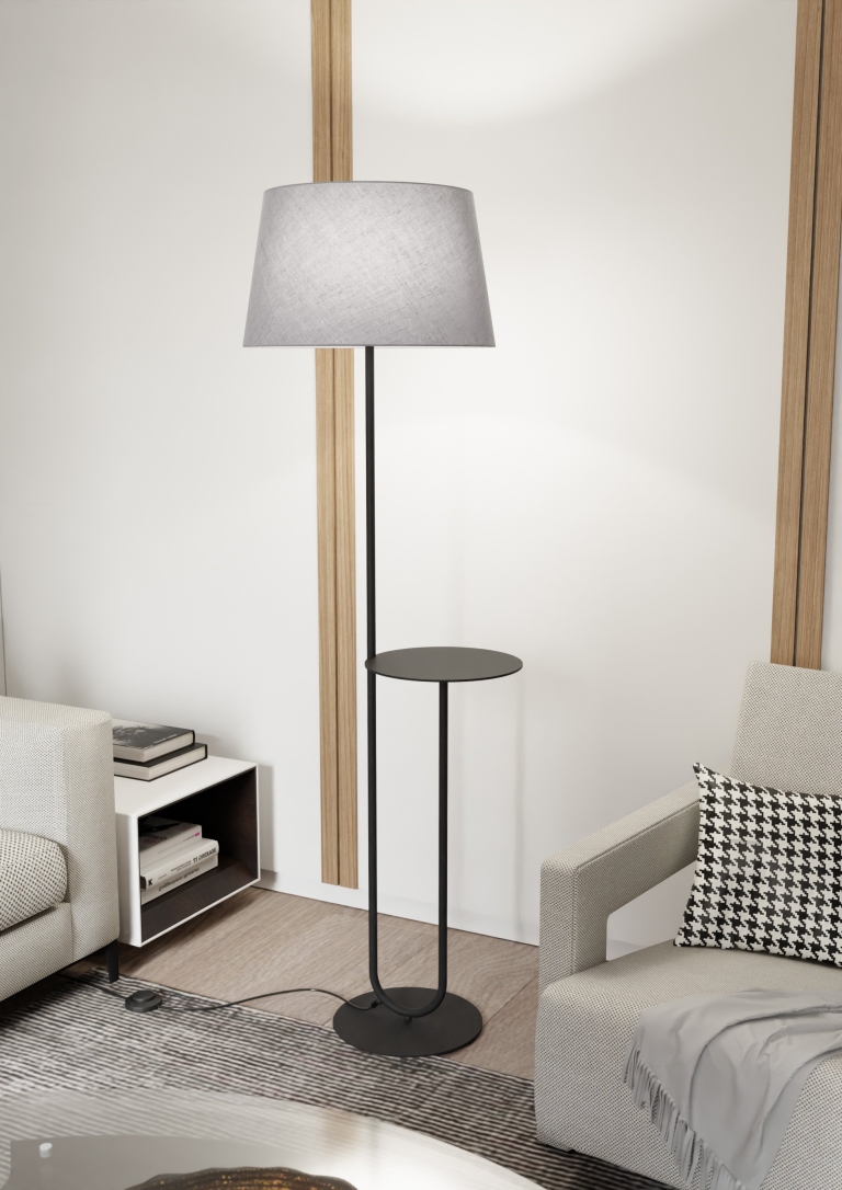 lampa-podłogowa-z-szarym-abażurem