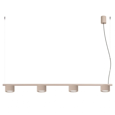 Lampa Medina 4 w kloszami w subtelnym kolorze taupe
