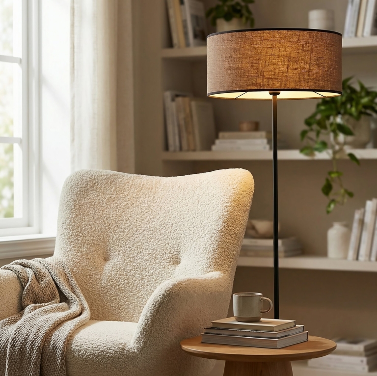 lampa-stojąca-designerska-brązowa