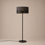 Czarna lampa Solvia o klasycznym designie