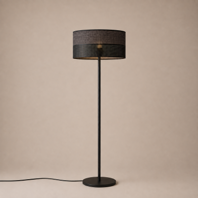 Czarna lampa Solvia o klasycznym designie