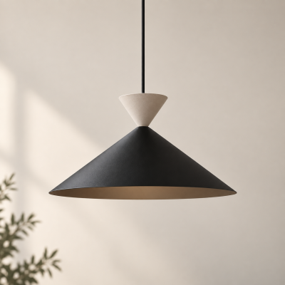 Minimalistyczna lampa wisząca Mirelle - klosz stożek