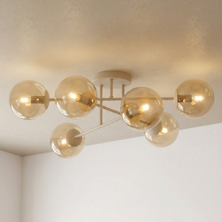 lampa-sufitowa-designerska-beżowa