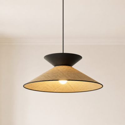 Lampa wisząca z dużym abażurem Bianca