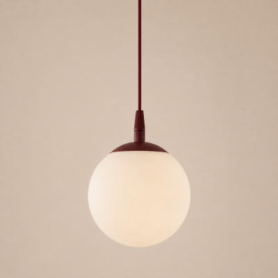 Pojedyncza lampa wisząca Blair z białym kloszem