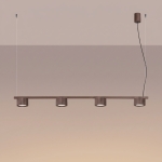 Medina 4 - lampa wisząca z kloszami w kolorze ciemnego brązu