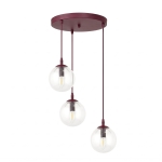 Kaskadowa lampa wisząca z trzema kloszami - Blair 3 Ring