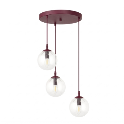 Kaskadowa lampa wisząca z trzema kloszami - Blair 3 Ring