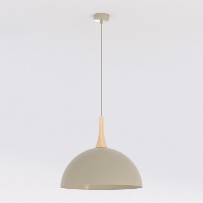 Beżowa lampa wisząca Noir - metalowa