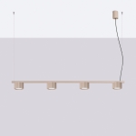 Lampa Medina 4 w kloszami w subtelnym kolorze taupe