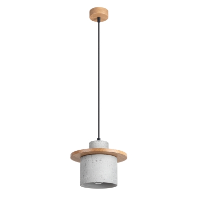 Nowoczesna lampa wisząca Kubo z betonowym kloszem