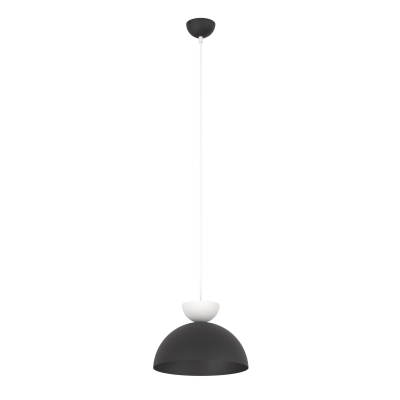 Biało-czarna lampa wisząca Bowie o minimalistycznym designie