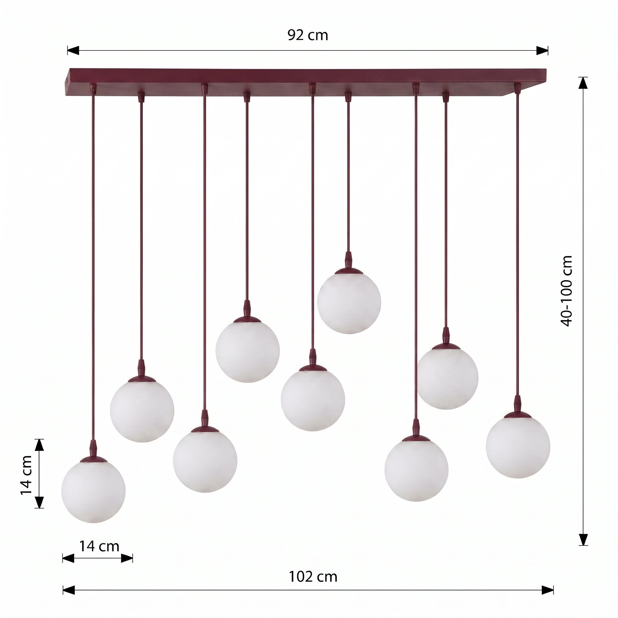 Lampa Blair 9 do przestronnych wnętrz