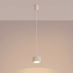 Pojedyncza lampa wisząca Medina w kolorze beżowym