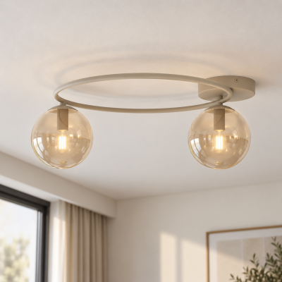 Lampa sufitowa Neris z transparentnymi kloszami