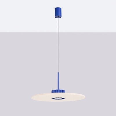 Lampa wisząca Ciro z niebieskim stelażem