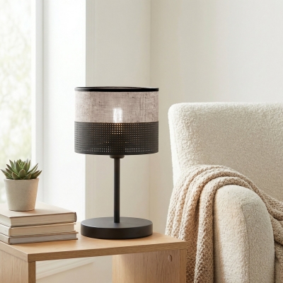 Lampka nocna Solvia z dwukolorowym abażurem