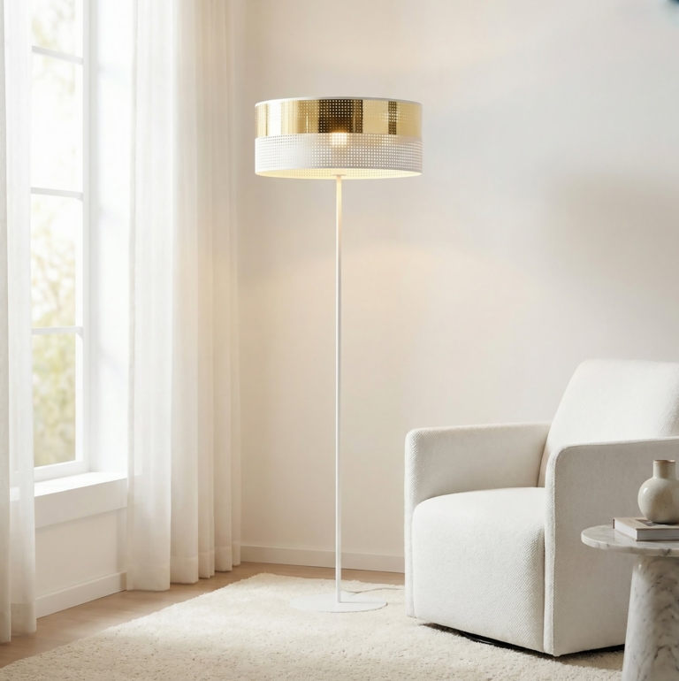 lampy-podłogowe-do-sypialni-złote