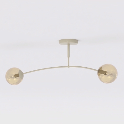 Lampa sufitowa Liora z dwoma szklanymi kloszami