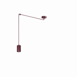 Joe - burgundowa lampa wisząca z metalowym kloszem