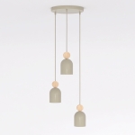 Designerska lampa kaskadowa Senne Ring - beżowa