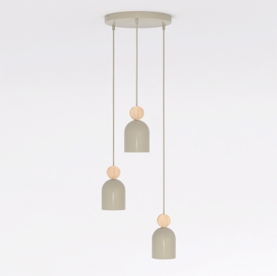 Designerska lampa kaskadowa Senne Ring - beżowa