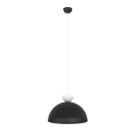 Czarno-biała pojedyncza lampa wisząca Bowie