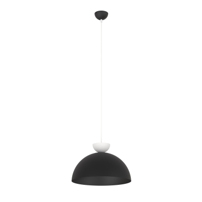 Czarno-biała pojedyncza lampa wisząca Bowie