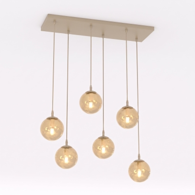 Loftowa lampa Blair 6 na beżowej listwie