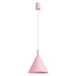 Lampa wisząca Doka w delikatnym różowym kolorze
