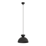 Lampa wisząca Bowie z czarnym metalowym kloszem