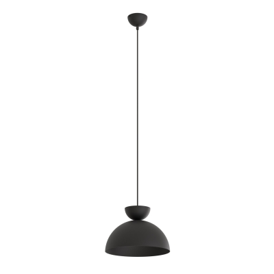 Lampa wisząca Bowie z czarnym metalowym kloszem