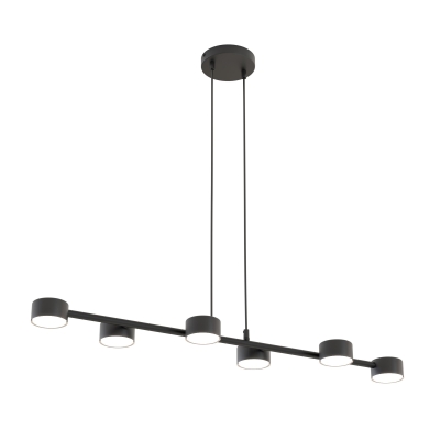 Arko 6 - czarna lampa wisząca w nowoczesnym stylu
