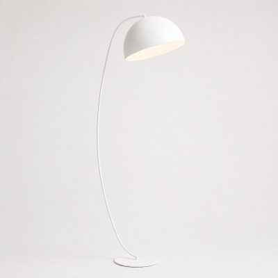 Nowoczesna lampa stojąca Brook w białym odcieniu