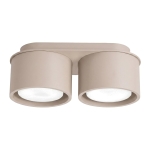Minimalistyczna lampa sufitowa Base 2 w kolorze taupe