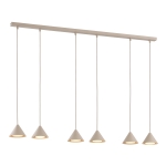 Wielopunktowa lampa wisząca Catherine 6 - beżowa