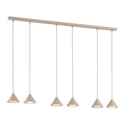 Wielopunktowa lampa wisząca Catherine 6 - beżowa