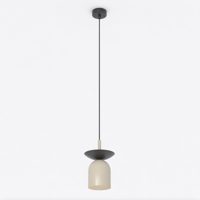 Lampa Noreli z beżowym, metalowym kloszem