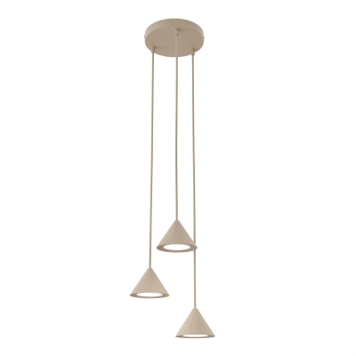 Kaskadowa lampa Catherine 3 Ring - beżowa