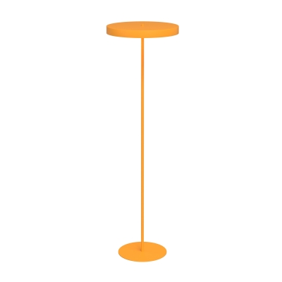 Pomarańczowa lampa podłogowa Leya z nowoczesnym kloszem
