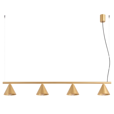 Elegnacka lampa wisząca Doka ze złotymi kloszami