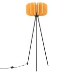 Lampa podłogowa Mula z wyrazistym żółtym abażurem