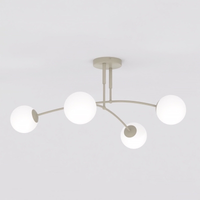 Lampa sufitowa Liora z czterema opalowymi kloszami